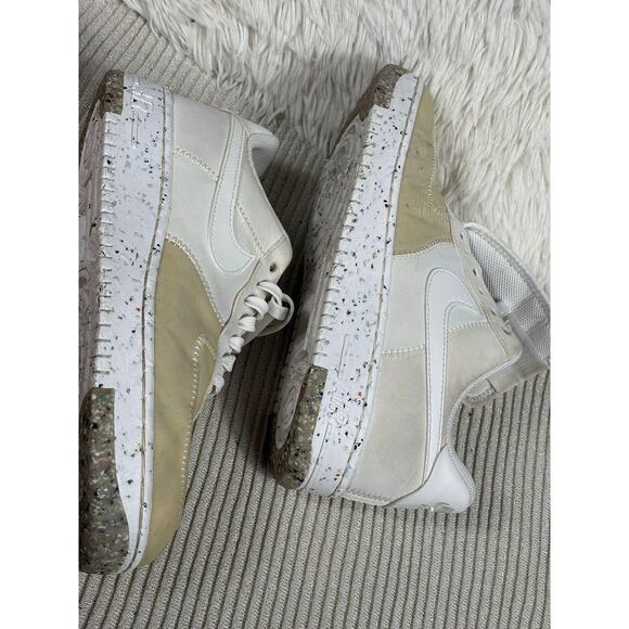 Nike Air Force 1 Crater Shoes Womens Size 9 White Low Speckled Sole CT1986-100 - Picture 3 of 10